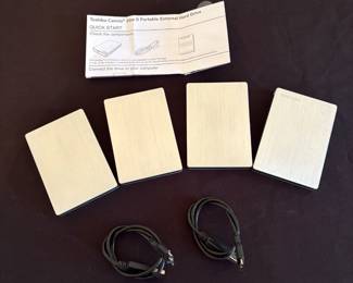 Four (4) Toshiba Canvio Slim II External Hard Drives
