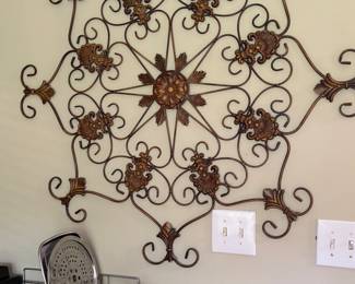 Beautiful gold tone metal wall art