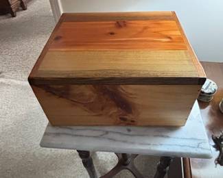 Hand made cedar box.