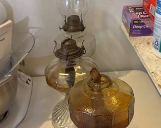  Vintage oil lamps