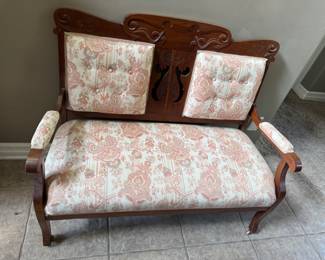 Two Seat Settee - Vintage, Newly upholstered