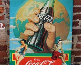 Vintage Metal Coca Cola Sign