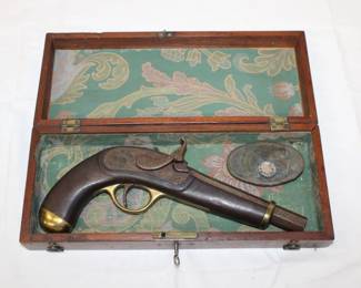 Black Powder Pistol & Confederate Belt Buckle
