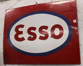 Vintage Metal Esso Sign