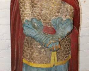 Handcarved Polychrome Figure 69" 