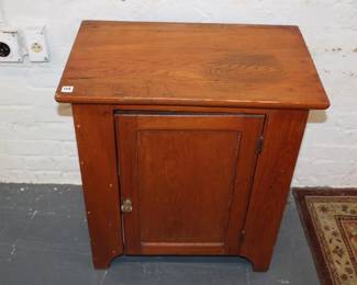 One Door 19th Century Cabinet w/ glass knob L24