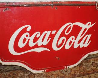 Two Sided Coke Cola Metal Sign 
