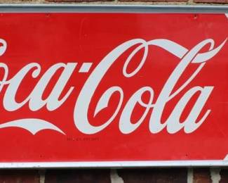 Vintage Metal Coca Cola Sign 