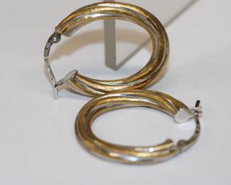 18 K Loop Earrings 2.09 grams