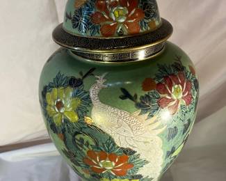 peacock ginger jar