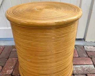 Round Bamboo Vintage Table, 1970s