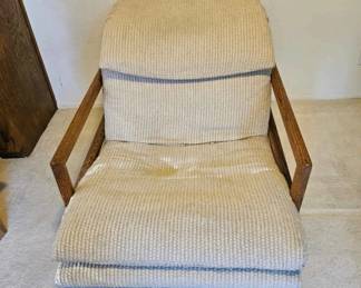 oak mcm scoop chair