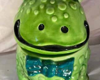 MCM 1960s Doranne Of CA, Frog Cookie Jar
