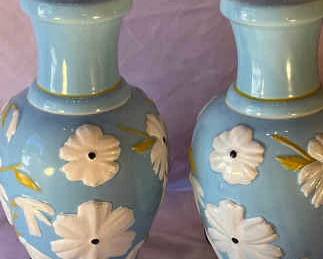 blue flower lamps