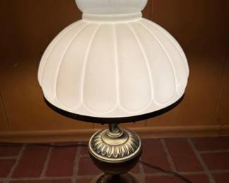 Vintage Brass Hurricane Lamp
