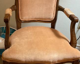 Salmon colored French chair -$45