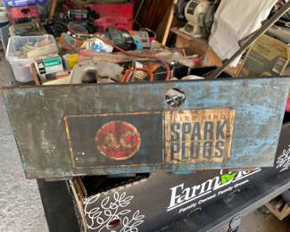 AC Spark Plugs Metal Sign Advertisement