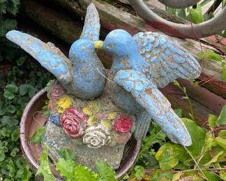 Cement Bird Statue