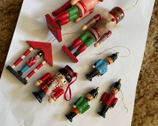 Vintage Wooden Nutcracker Ornaments