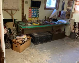 Train Table & Lot of Trains