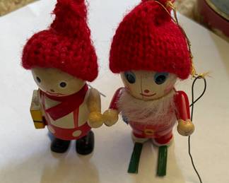 Vintage Wood Tree Ornaments
