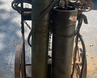 Large Welding Tanks, Welding Rod, Metal Cart & Accessories
