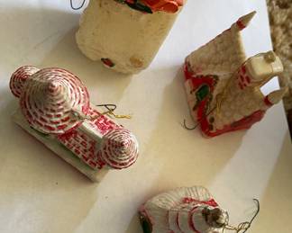 Vintage Small Blow Mold Ornaments