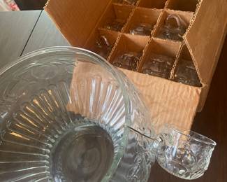 Vintage Punch Bowl Set