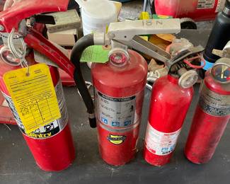 Fire Extinguishers, all full
