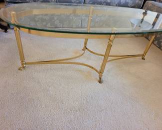 Glass Gold Color Coffee Table
