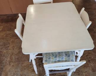 White Table with Chairs