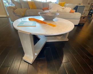 Modern marble top coffee table