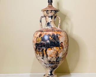 Large Grecian urn by Paris Vaglis & Kostas Tsekouras
With COA