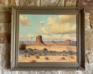 Porfirio Salinas, original desert oil painting
29 1/2“ x 24 1/2” canvas
Conditional issue