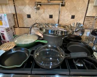 Le Creuset and nice cast iron, stainless, quality cookware