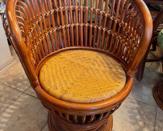 Vintage Bent Preztel swivel dining chairs