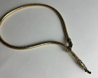 Whiting and Davis dragon biting tail belt