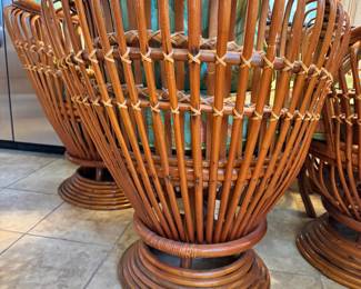 Vintage Bent Preztel swivel dining chairs