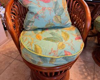 Vintage Bent Preztel swivel dining chairs