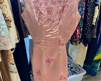 Vintage women's beaded and sequined dresses, tops and jackets