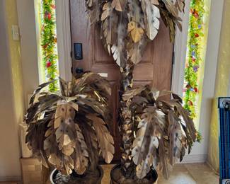 1970's Brass Palm Trees