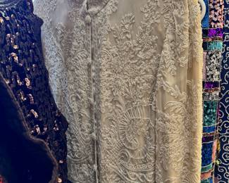Vintage women's beaded and sequined dresses, tops and jackets