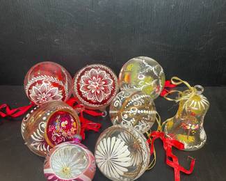 Vintage glass ornaments