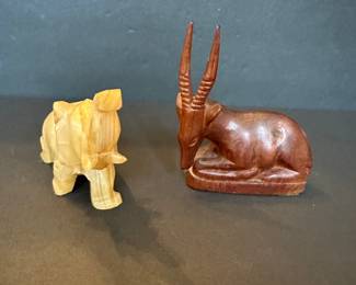Carved animals