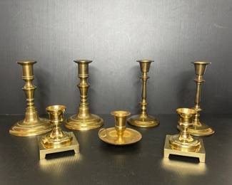 Brass candlesticks vtg