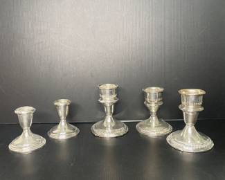 Sterling Silver weighted candlesticks