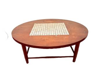 Vtg. tile top coffee table