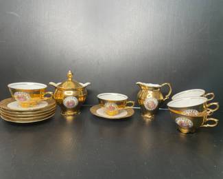 vintage Bareuther Waldsassen Bavaria Germany gold tea set