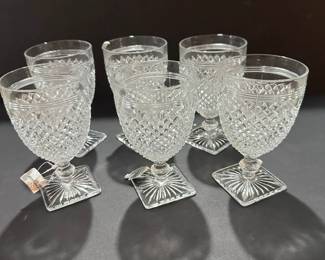 Anchor Hocking Miss America clear glass water glasses