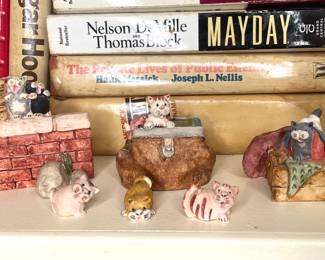 Ceramic cats handpainted Scotland
